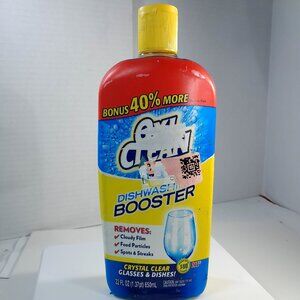 Oxi Clean Dishwasher Booster Boost Crystal Clear Glasses Dish oxiclean 22oz USED